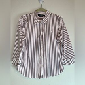 Lauren Ralph Lauren: Red and blue striped Button-down classic